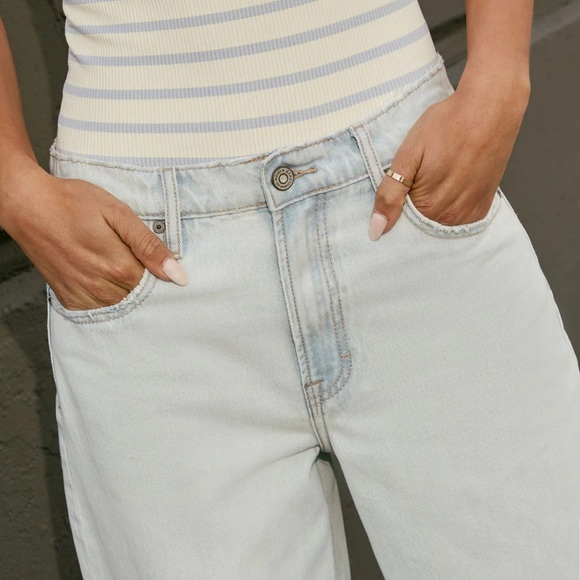 NWT Hidden Izzy Rigid Straight Leg Jeans Light Blue Denim Jeans Size 24 - Picture 9 of 9